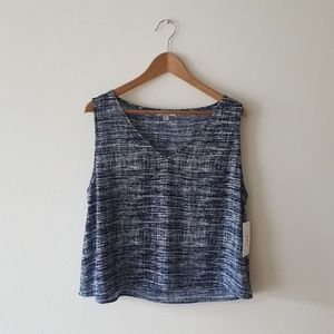 H Halston Patterned Crop Tank